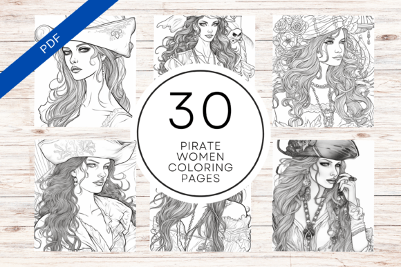 Pirate Women Coloring Book