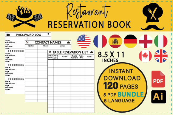 Printable Reservation Restaurant Bundls: Practical Tool Kit for Smarter Restaurant Management