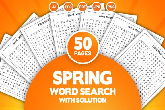 Spring Word Search Puzzle for KDP