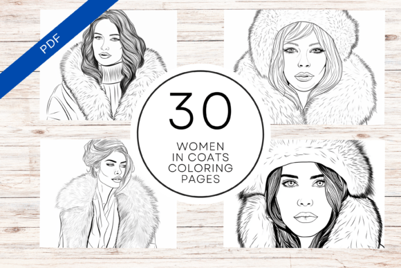 Women in Coats KDP Interior: A Stylish Coloring Book for Relaxation and Creativity