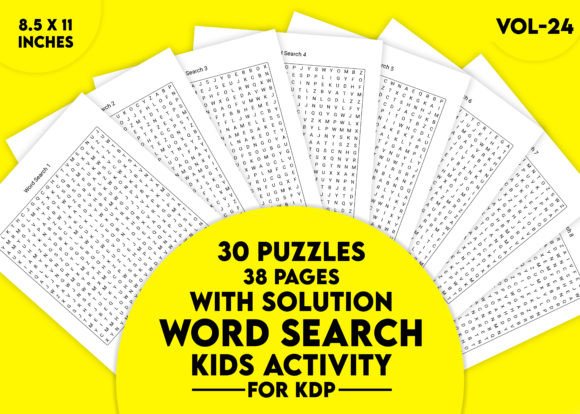 Word Search Kids Activity for KDP Vol-24: A Practical Resource for Parents and Educators